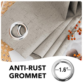 H.VERSAILTEX linen blackout curtains daytime privacy and energy-saving potential.