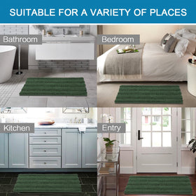 H.VERSAILTEX machine-washable bath rug makes laundry easy and fresh