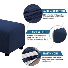 H.VERSAILTEX ottoman slipcover protecting from spills and stains