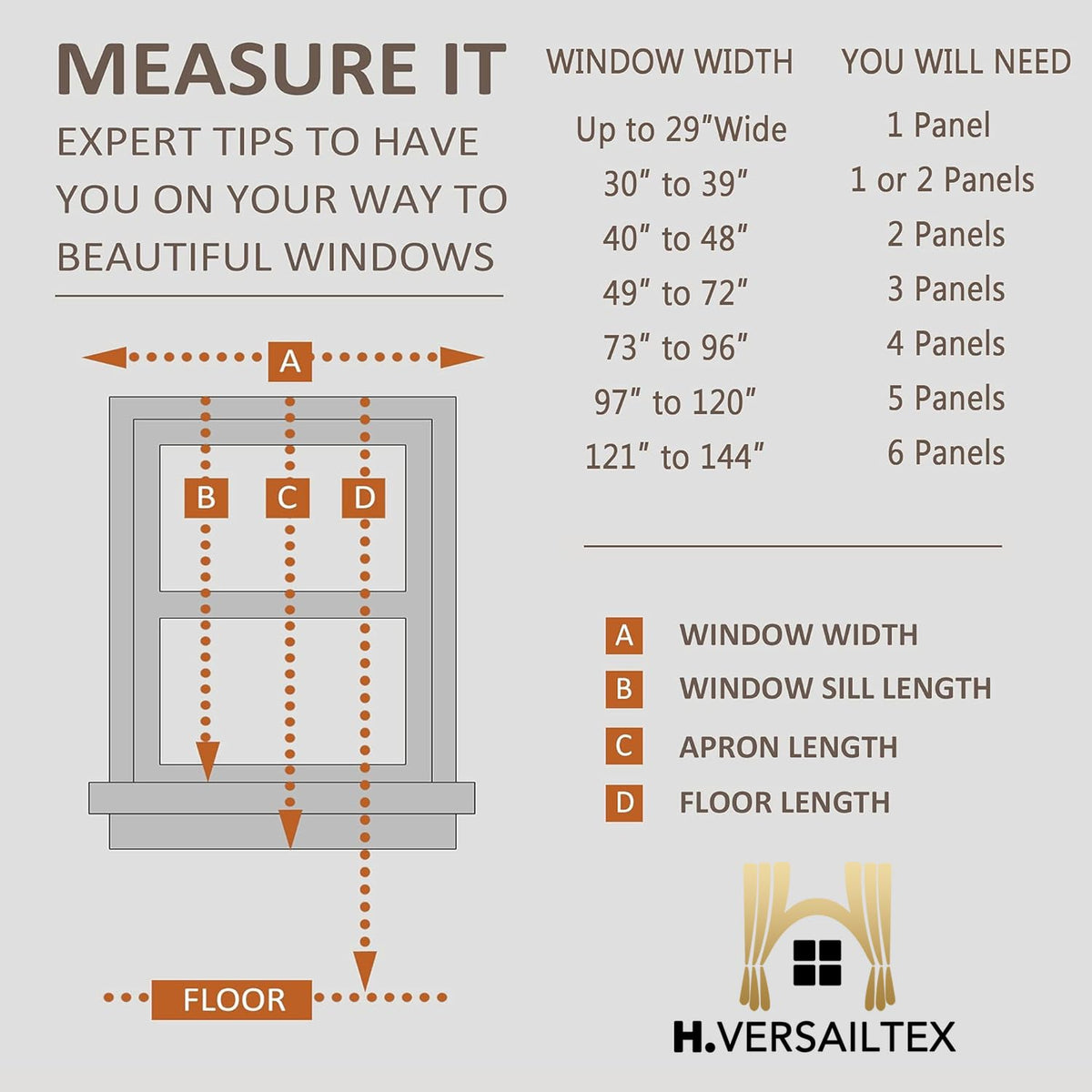 H.VERSAILTEX machine washable curtains for simple upkeep.