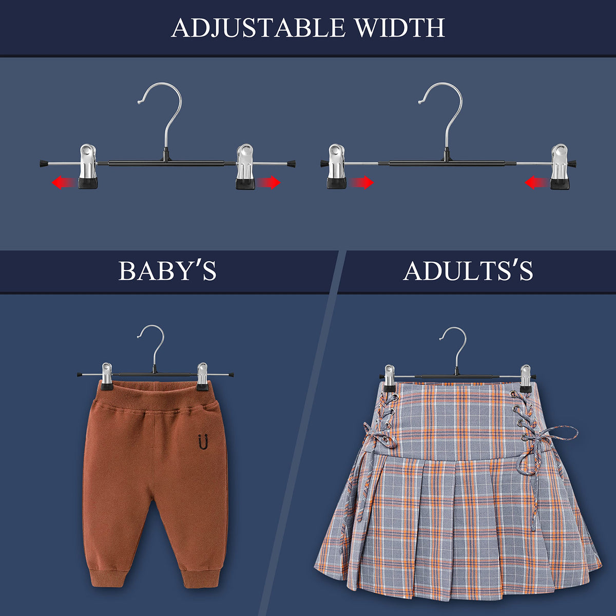 HWAJAN non-slip clips keep clothes secure without leaving marks.