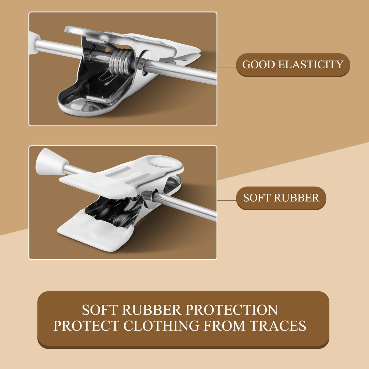 HWAJAN rust-resistant metal with rubber coating ensures longevity and smooth operation.