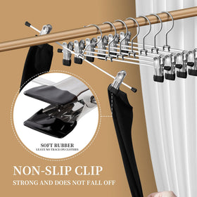 HWAJAN ultra-thin space-saving hangers for compact wardrobes.