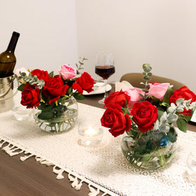 HWASHIN sponge brush included for easy cleaning of the vases.