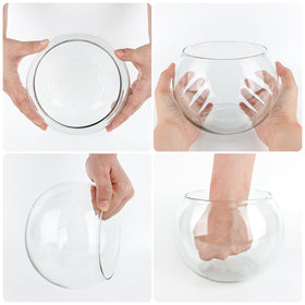 HWASHIN clear glass vase ideal for flower display with modern minimalist look.