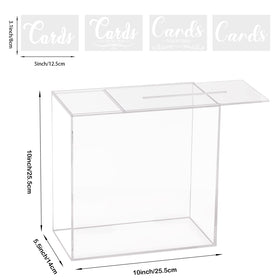 Hxezoc card box uses 3.6mm acrylic for durability and shine.