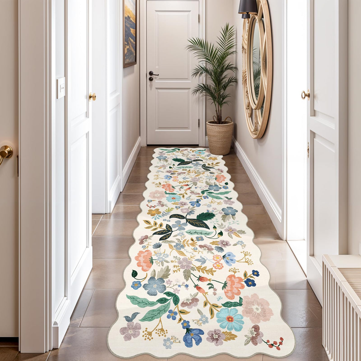 HY HAO YUN LAI 2x10 washable hallway runner rug texture reveals soft touch for high-traffic entryways.