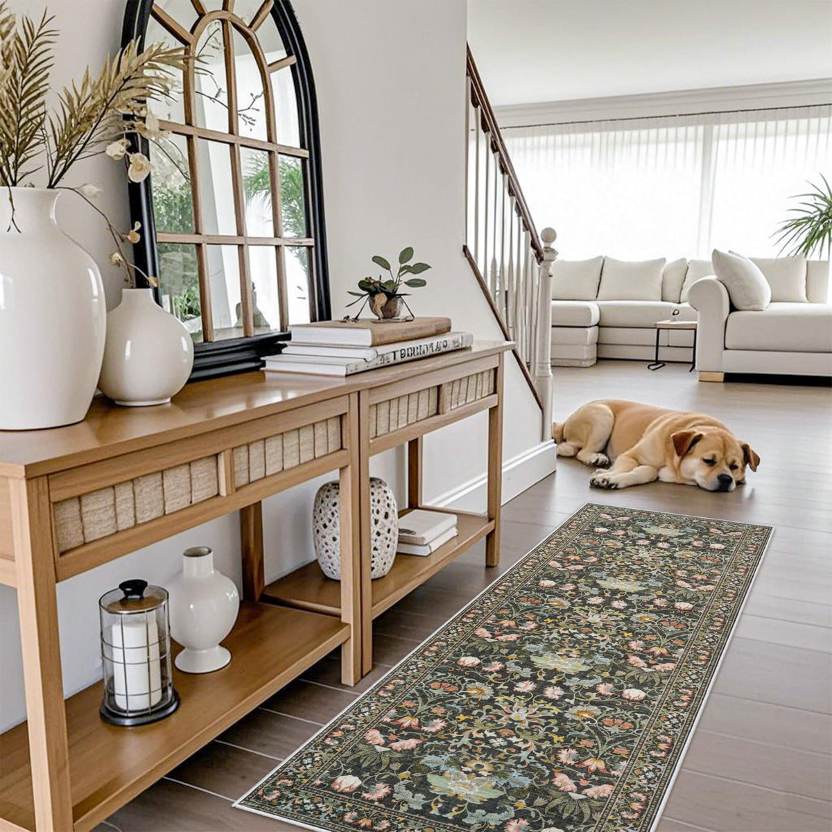 HY HAO YUN LAI green laundry room or bathroom setup with rug