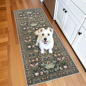 HY HAO YUN LAI 2x6 green hallway runner with non-slip backing for safer entryways