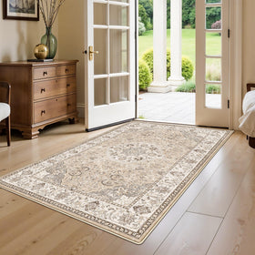 HY HAO YUN LAI machine-washable rug for easy cleanup of spills.