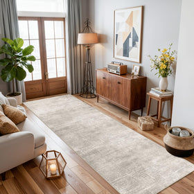 HY HAO YUN LAI washable kitchen rug, beige-cream, machine-friendly for spill cleanup.