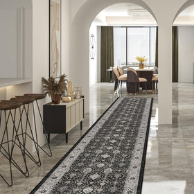 HY HAO YUN LAI dirt resistance test on a hallway rug