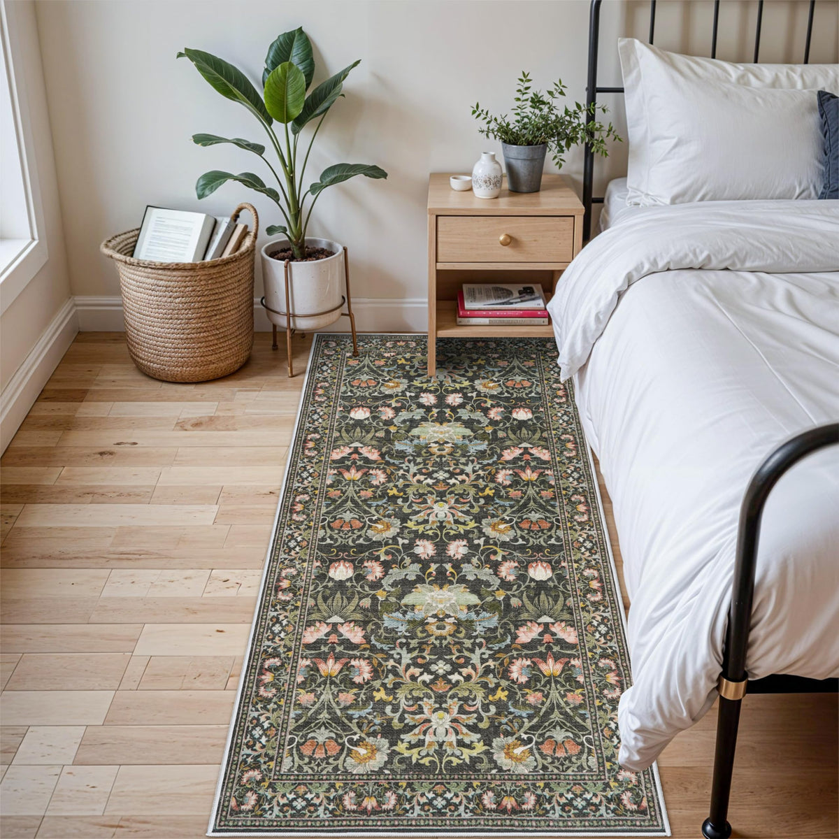 HY HAO YUN LAI entryway runner with non-slip backing keeps hallways safe and tidy