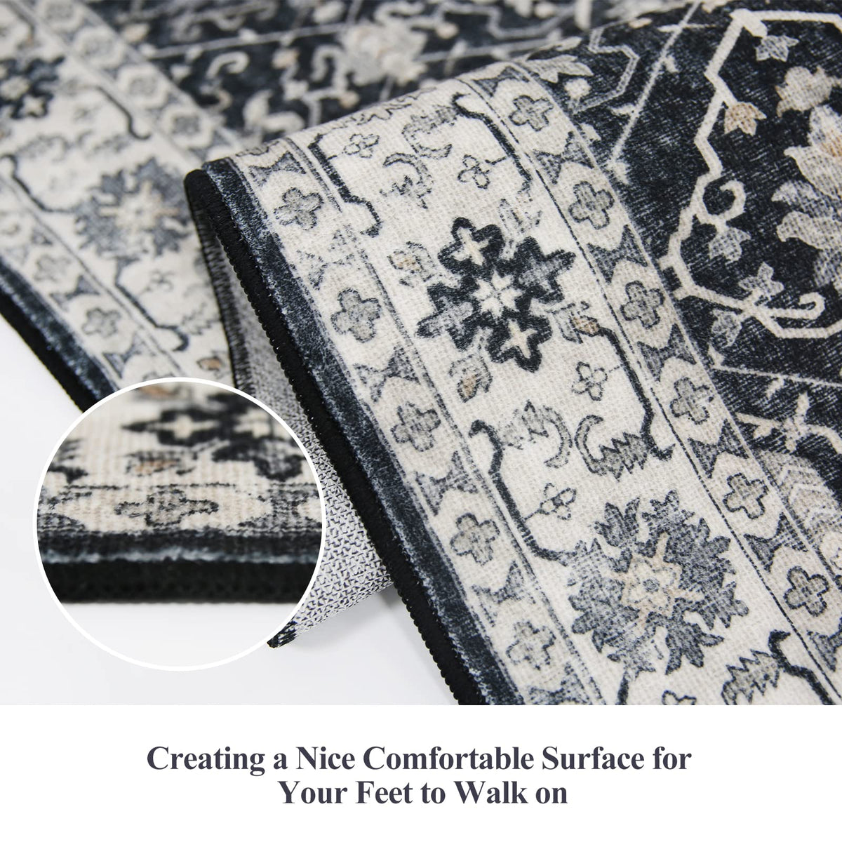 HY HAO YUN LAI machine washable rug for easy stain cleanup.
