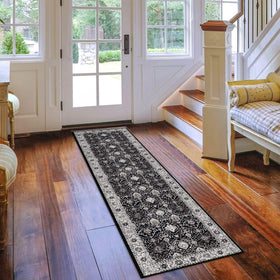 HY HAO YUN LAI hallway runner 2x8 black overview enhances entryway style