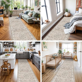 HY HAO YUN LAI hallway runner beige entryway accent with warmth.