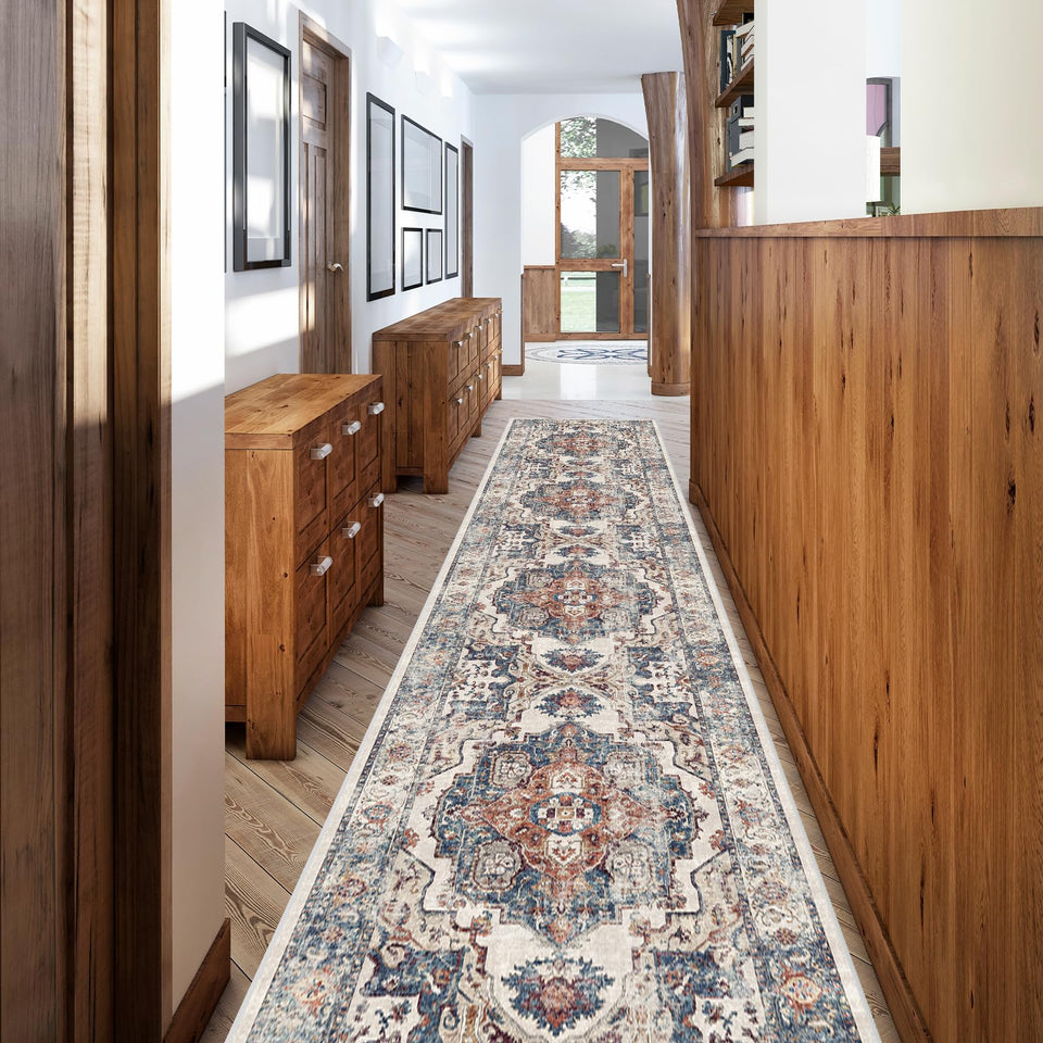 HY HAO YUN LAI brick-2-6x12 hallway runner with non-slip backing for safe entryways.