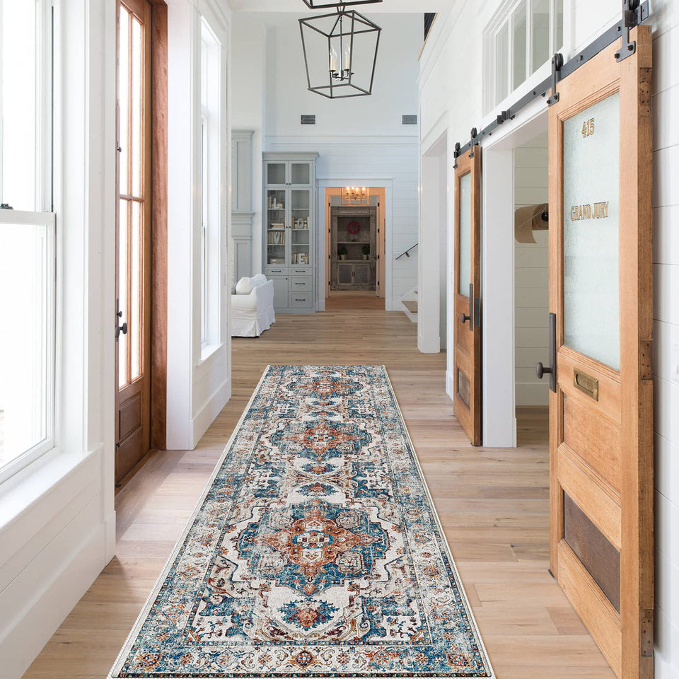 HY HAO YUN LAI Hallway Runner Rug brick texture close-up highlighting soft touch and stylish durability