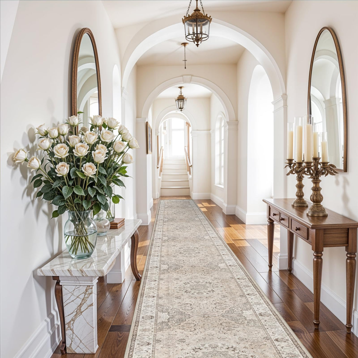 HY HAO YUN LAI hallway runner rug 3x20 beige soft texture for cozy entryways