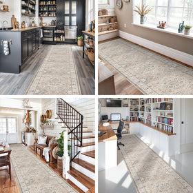 HY HAO YUN LAI hallway runner rug crease relief after flattening or steaming
