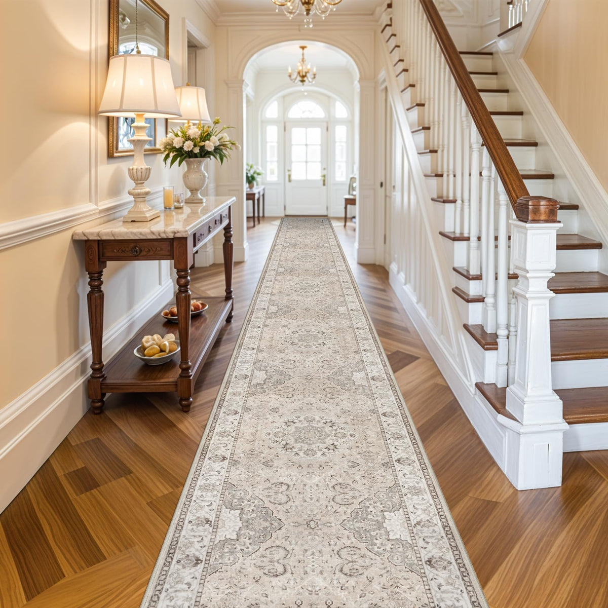 HY HAO YUN LAI hallway runner rug low-pile edge design reduces tripping risk