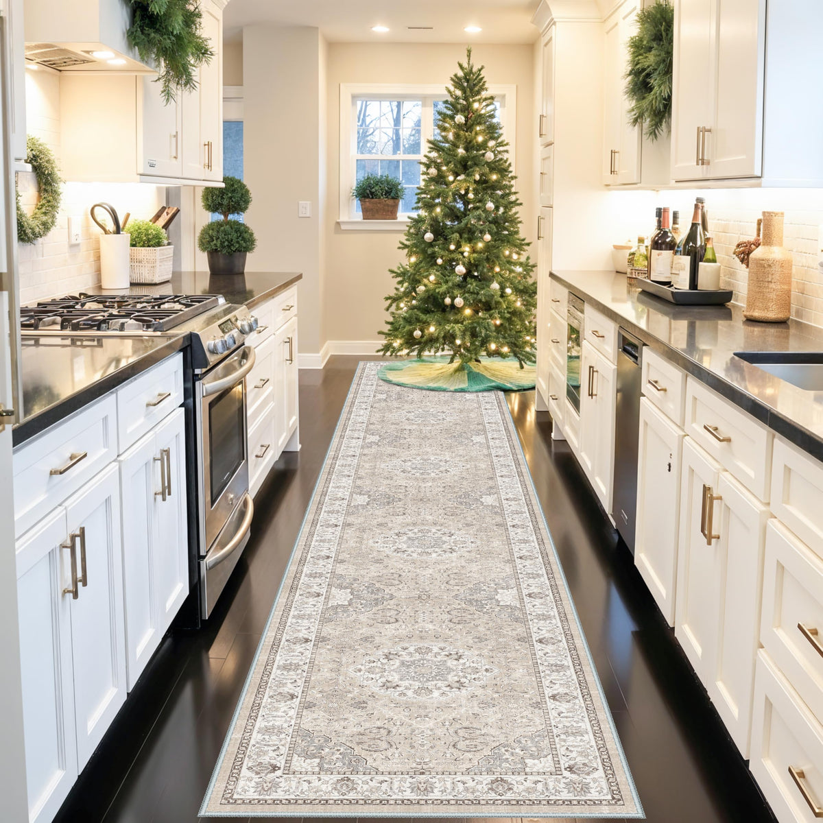 HY HAO YUN LAI hallway runner rug non-slip backing keeps high-traffic areas safe