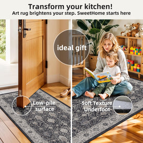 HY HAO YUN LAI 2x4 kitchen front rug stays in place during busy cooking