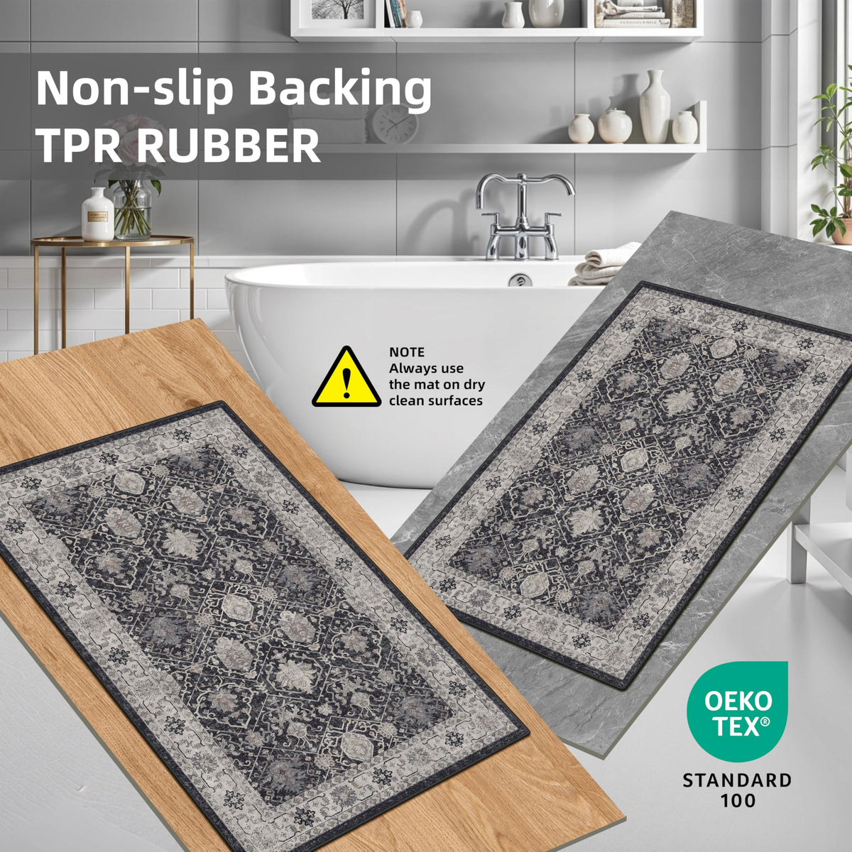 HY HAO YUN LAI 2x4 laundry room mat withstands moisture and daily traffic