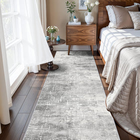 HY HAO YUN LAI light grey rug with soft texture ideal for high-traffic entryways