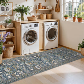 HY HAO YUN LAI machine-washable rug makes spills easy to clean.