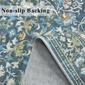 HY HAO YUN LAI machine-washable rug ready for quick, easy cleanups.