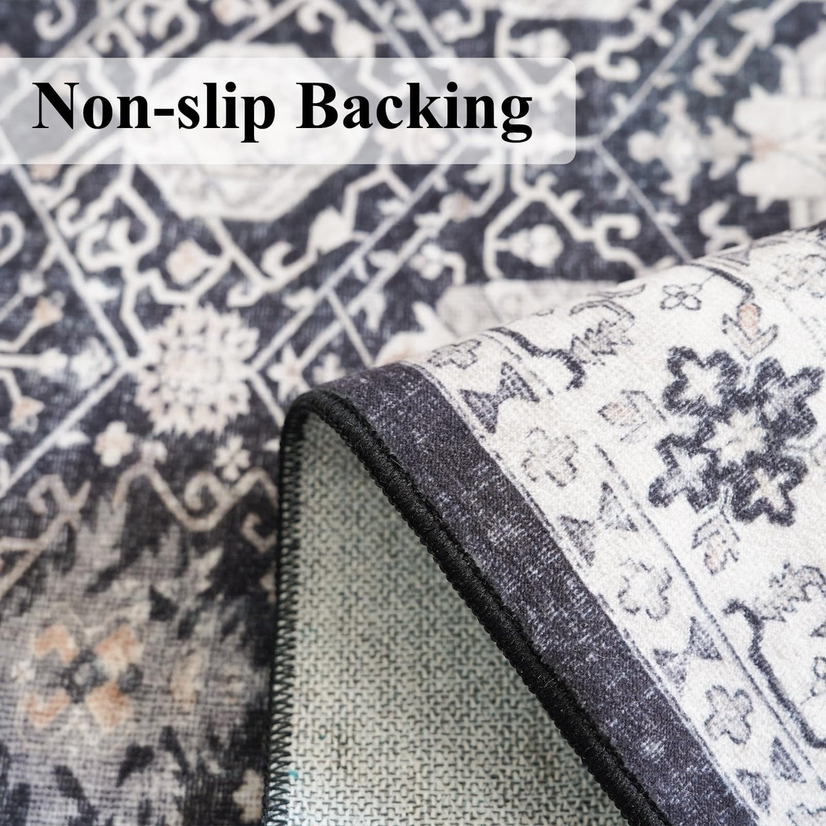 HY HAO YUN LAI machine-washable rug makes stain cleanup effortless.