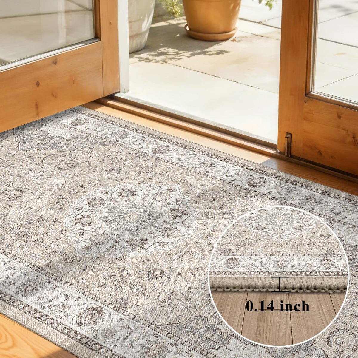HY HAO YUN LAI soft low-pile rug ideal for high-traffic hallways.