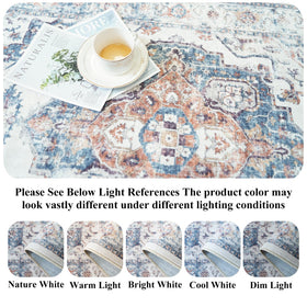 HY HAO YUN LAI 2x8 washable runner, non-slip backing, brick close-up showing secure grip