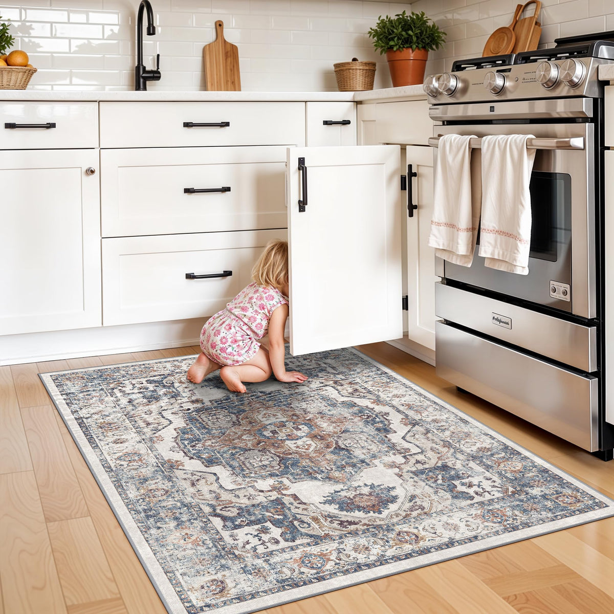 HY HAO YUN LAI non-slip bottom entryway rug providing secure footing in busy areas.