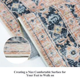 HY Hao Yun Lai vintage soft floor mat brings warmth to living areas.