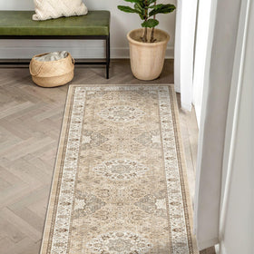 HY HAO YUN LAI warm beige entryway rug for everyday welcome.