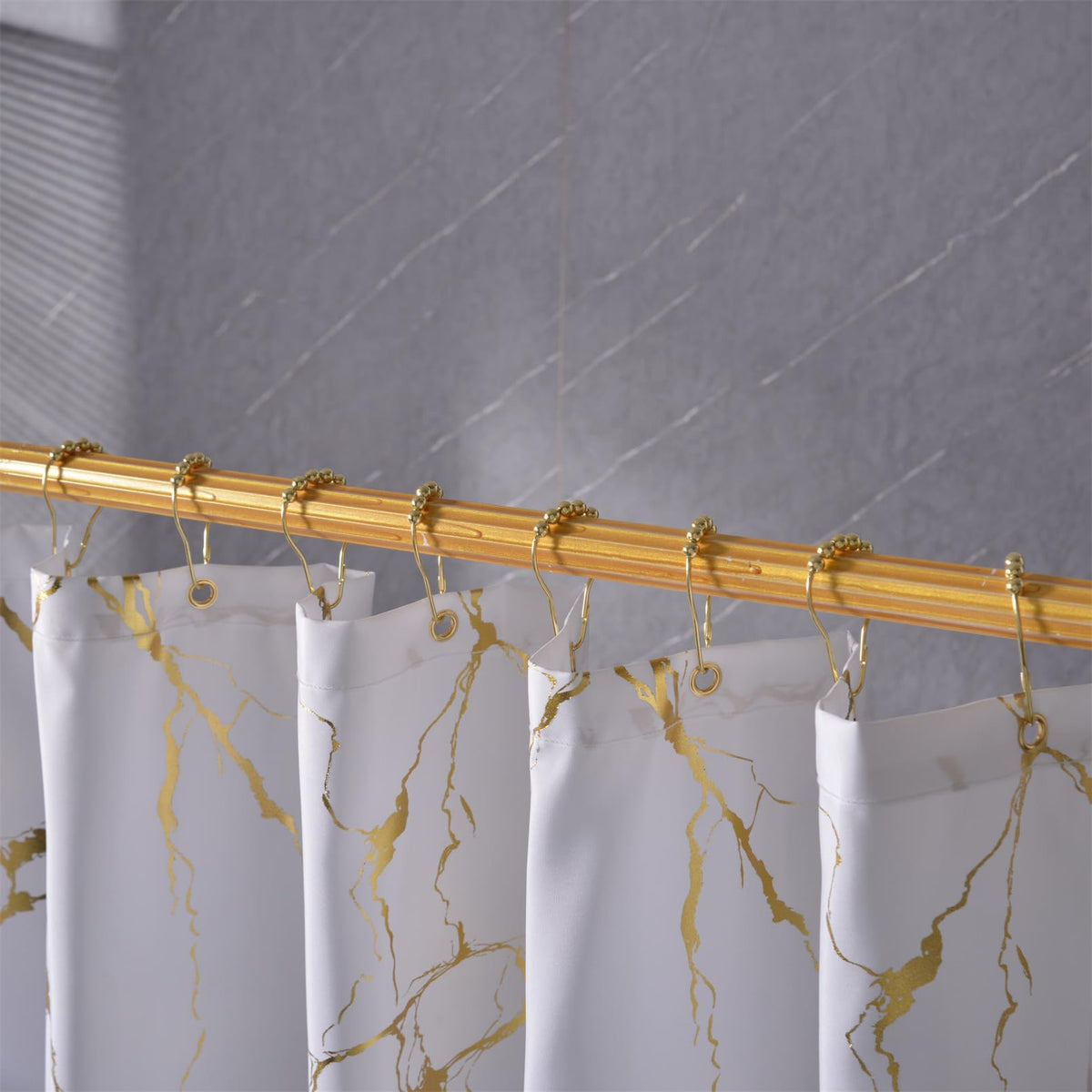 HYAWGE 12 gold hooks included for quick installation and stylish fastening.