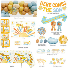 HYCSANBAO Baby shower decor set with baby boxes for a coordinated look