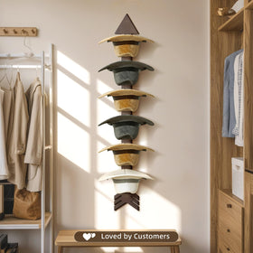 HYDERMUS cowboy hat holder with heavy-duty iron hooks for durable organization