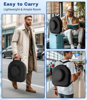 HYDERMUS hat box with adjustable strap for easy carrying.