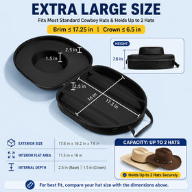 HYDERMUS hat box waterproof material keeps hats dry in rain.