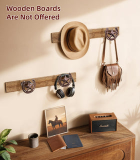 HYDERMUS heavy-duty iron construction ensures durability for daily hat storage and tack needs.