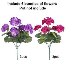 HyeFlora artificial geranium patio decor enhances outdoor living all season.