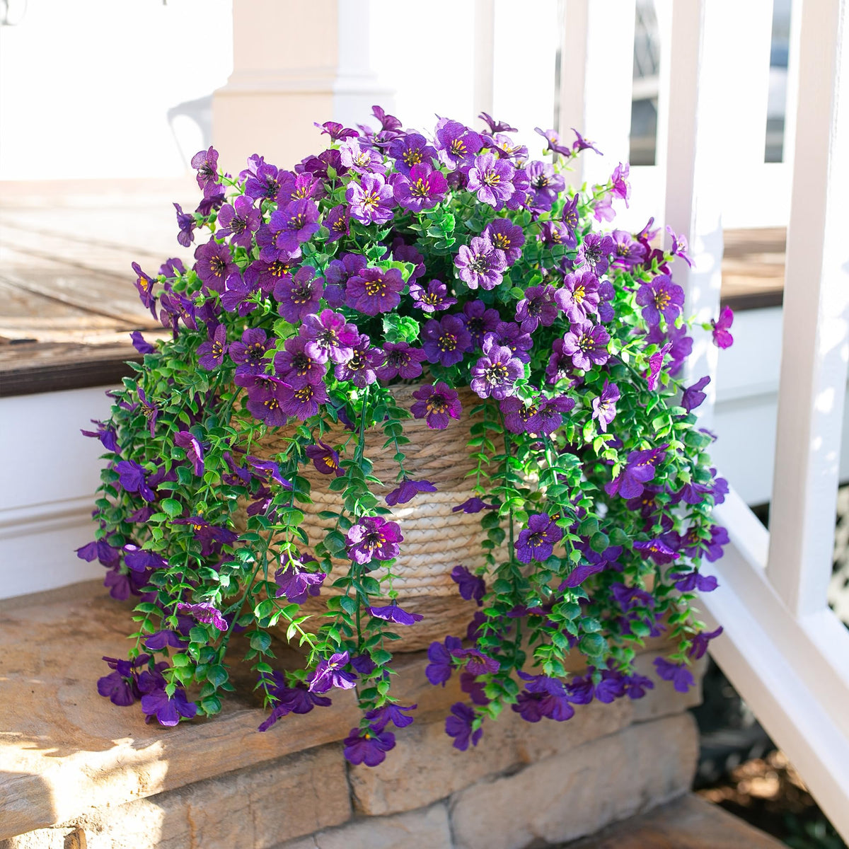 HyeFlora outdoor hanging blooms; realistic color and texture without watering.