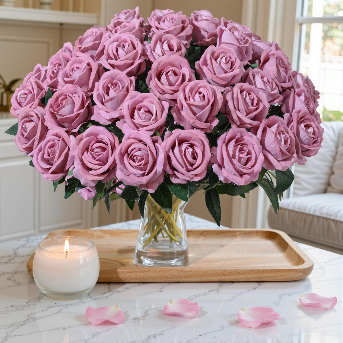 HyeFlora dusty roses ideal for DIY wreaths and gift toppers.