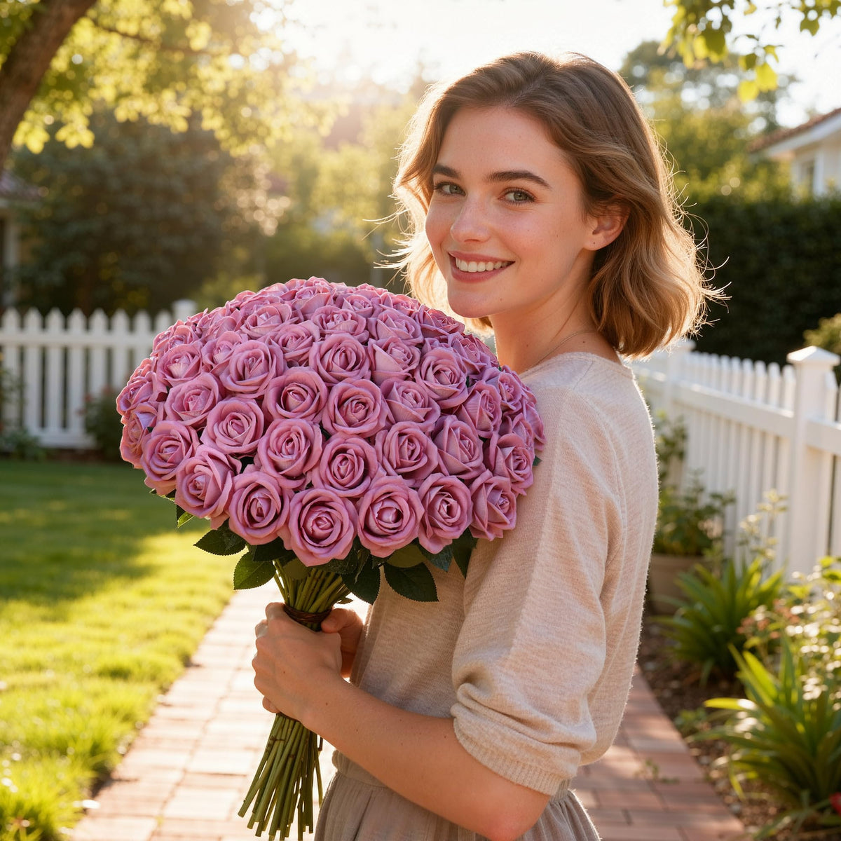 HyeFlora dusty roses deliver elegant home decor without wilting.