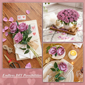 HyeFlora dusty roses with 20.1 inch stems are easy to shape.