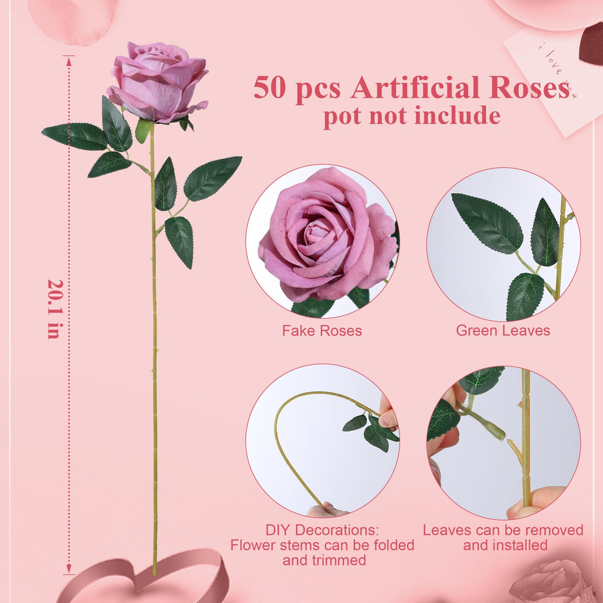HyeFlora dusty roses table centerpiece reliable color retention for timeless tablescapes.