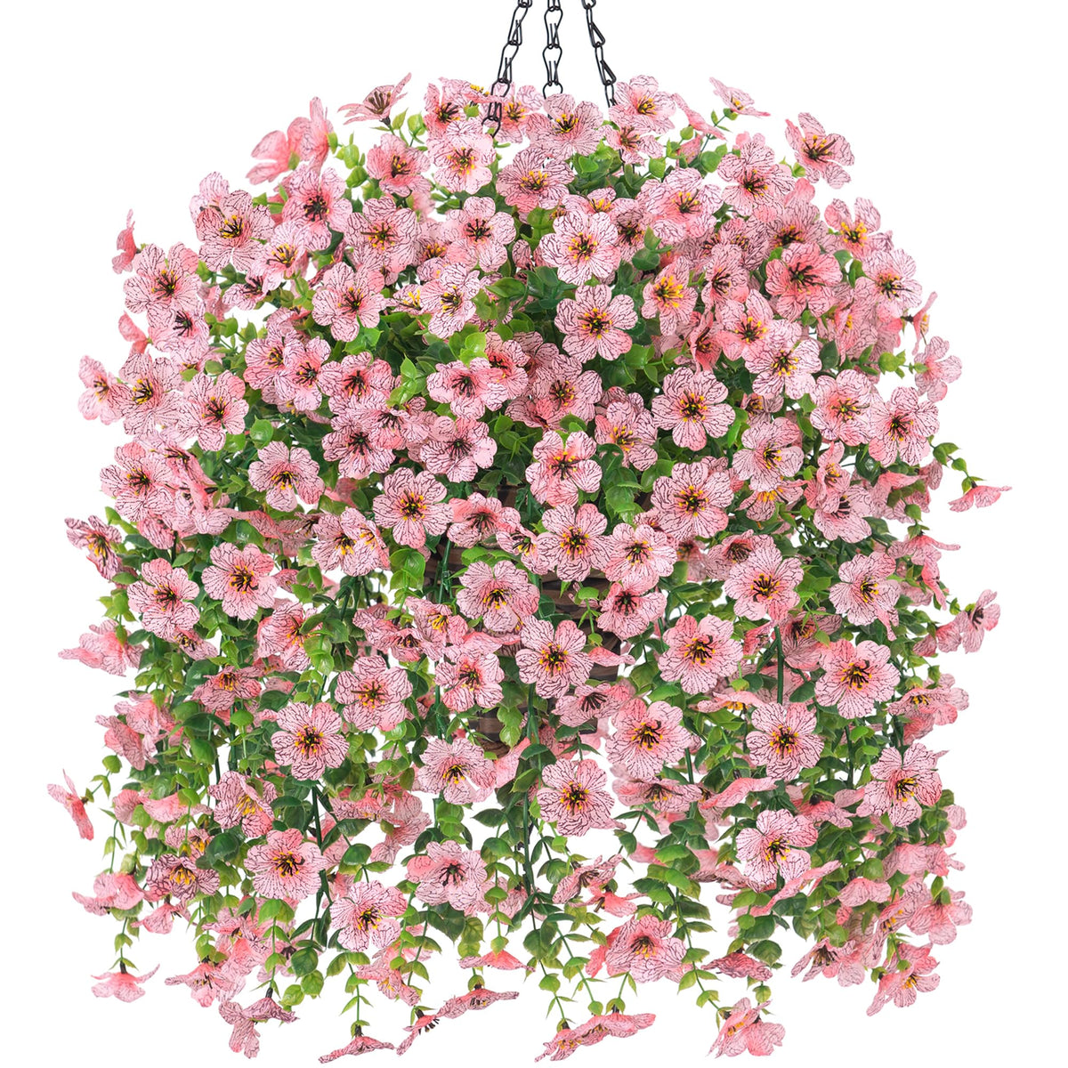 HyeFlora outdoor hanging basket with daisy assembly adds year-round charm to patios